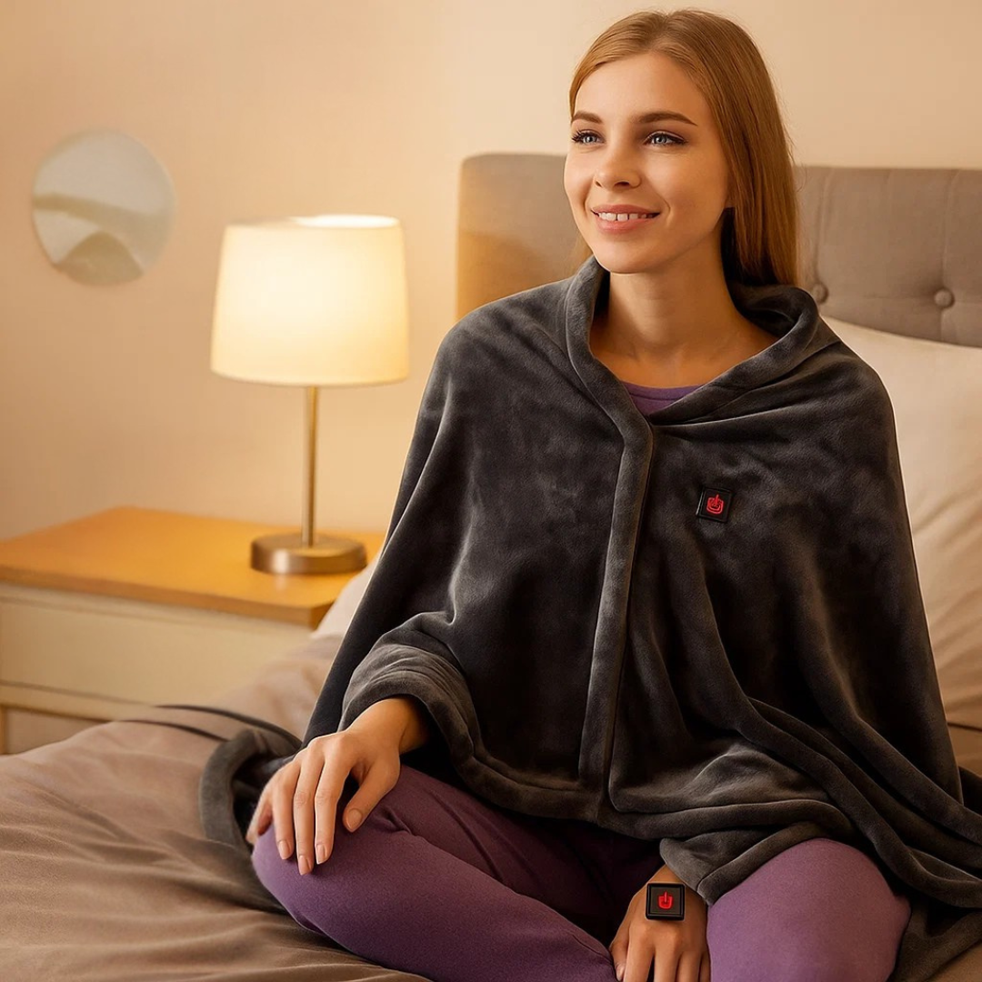 USB-verwarmde schoudersjaal van zachte fleece