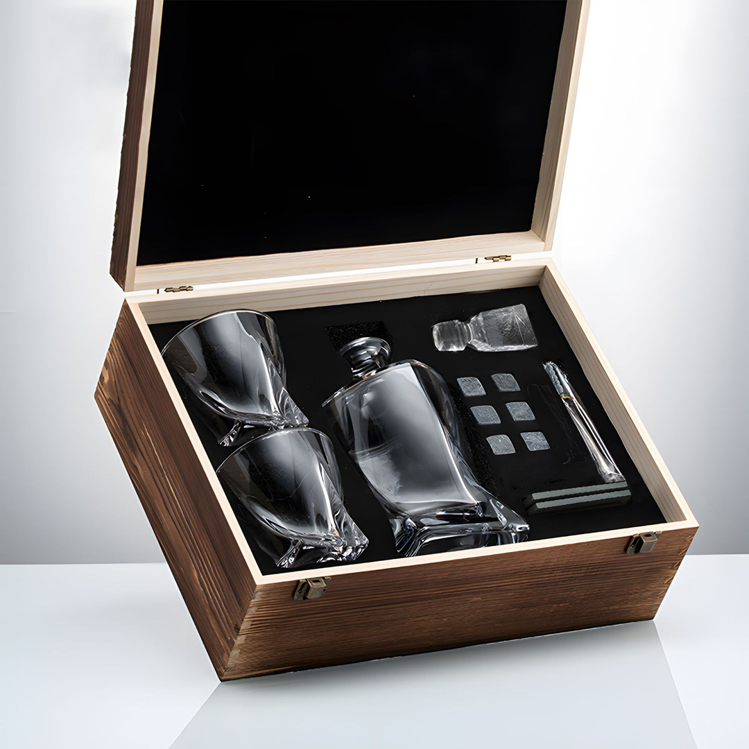 Luxe Kristallen Whiskey Karaaf en Glazenset