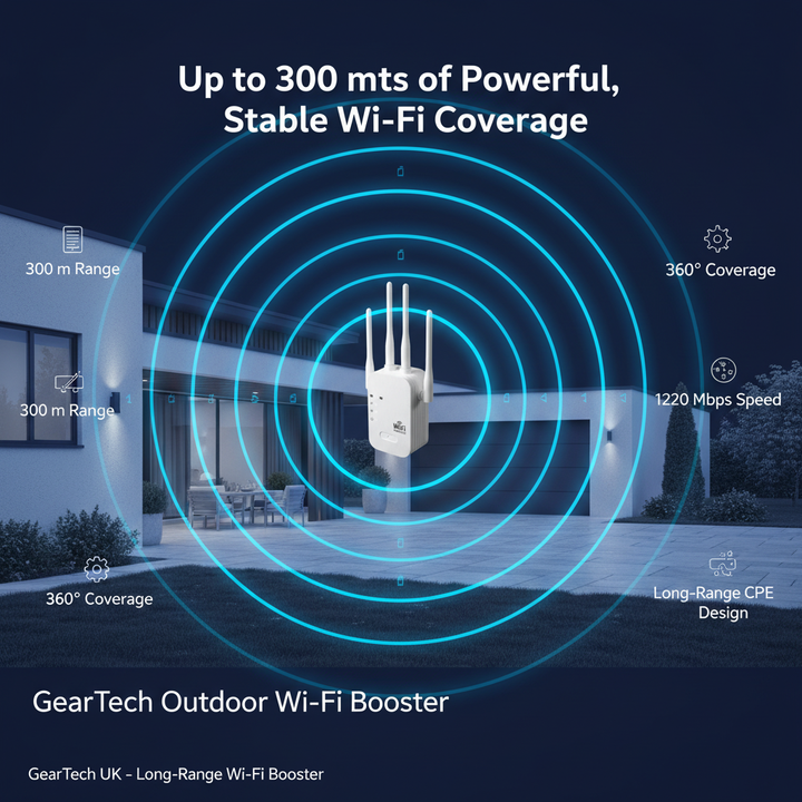 Snelle wifi-versterker tot 1200Mbps