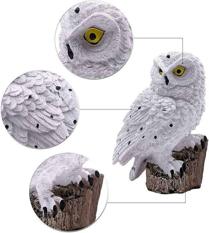 Uilen-tuinlamp op zonne-energie met warmwitte led, waterdicht IP65, 45 cm