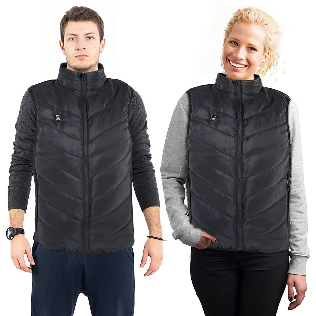 Verwarmde bodywarmer met negen zones en carbonverwarming