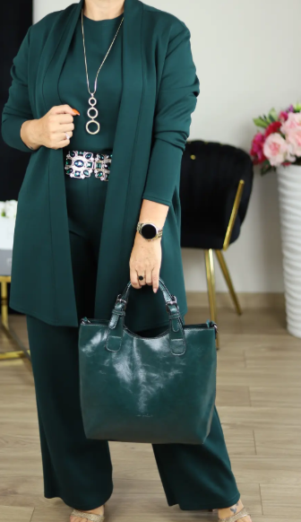 Driedelige comfortset: vest, top en broek