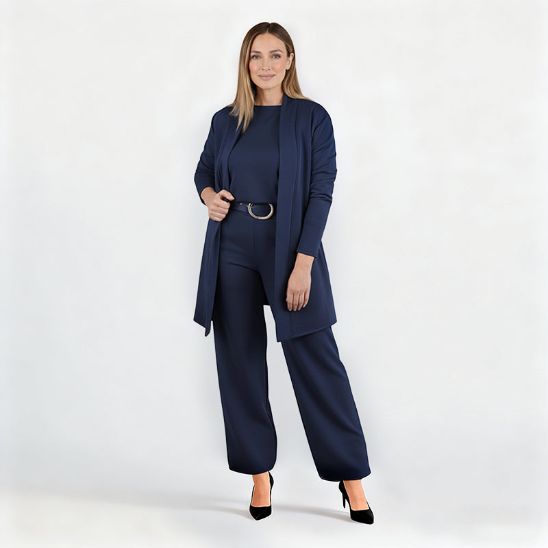 Driedelige comfortset: vest, top en broek