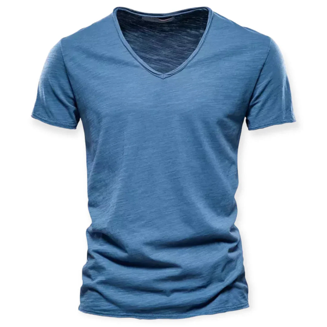 T-shirt voor heren met V-hals