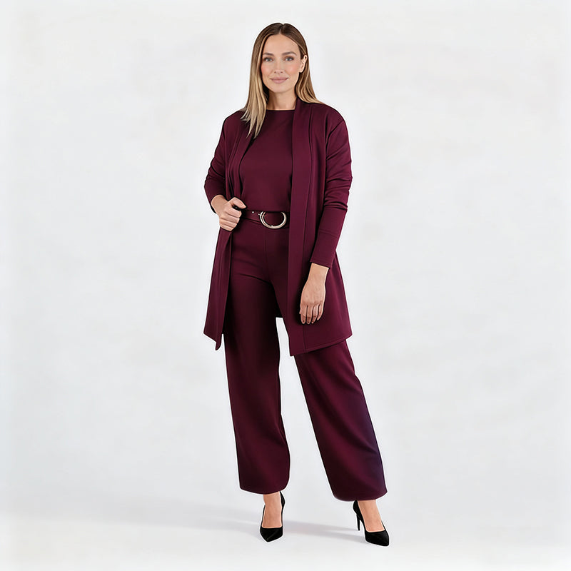 Driedelige comfortset: vest, top en broek