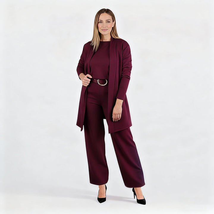 Driedelige comfortset: vest, top en broek