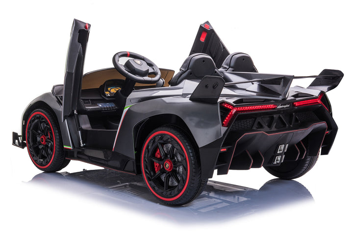 Veneno 12V 2 Persoons Elektrische Kinderauto Metallic Grijs