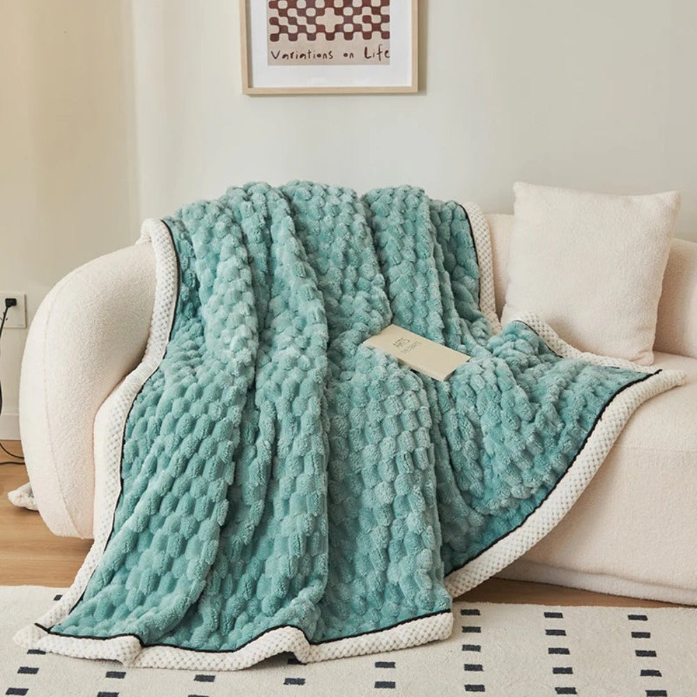 Cloud Cuddle deken, gezellige plaid met bubbeltextuur