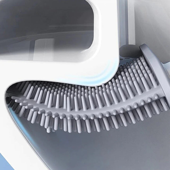 Roestvrije toiletreiniger, antislip siliconen borstel met houder