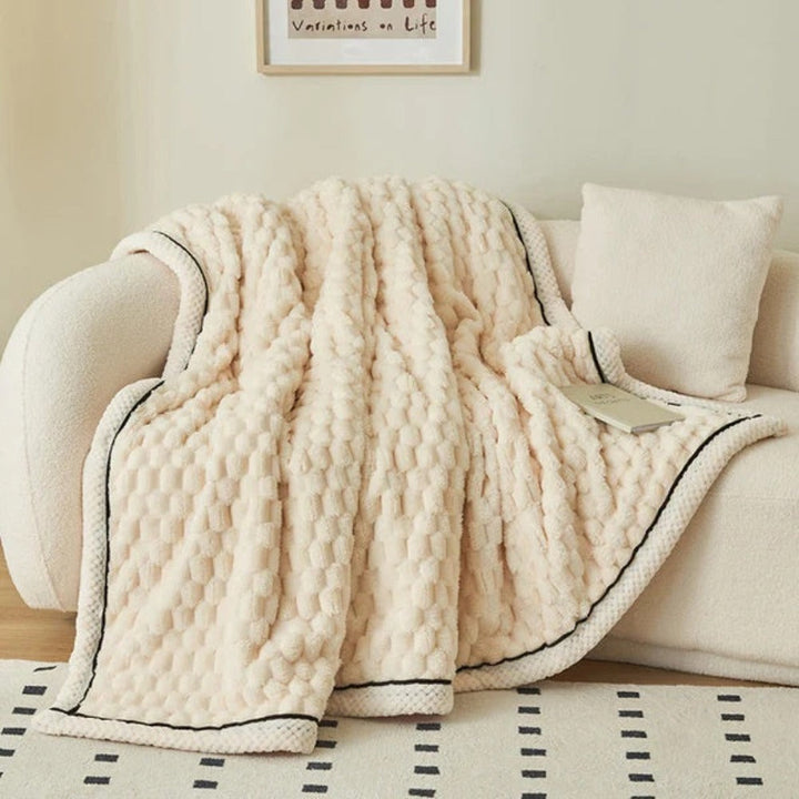Cloud Cuddle deken, gezellige plaid met bubbeltextuur