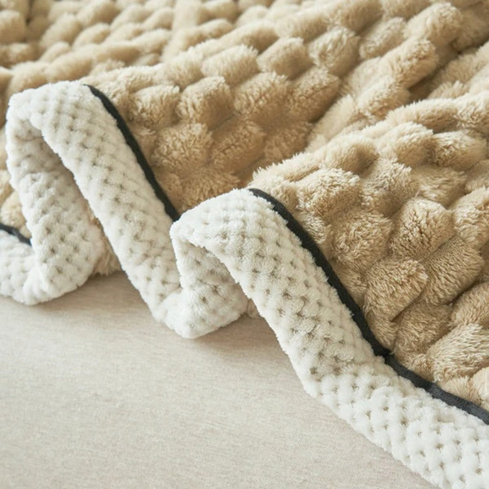 Cloud Cuddle deken, gezellige plaid met bubbeltextuur