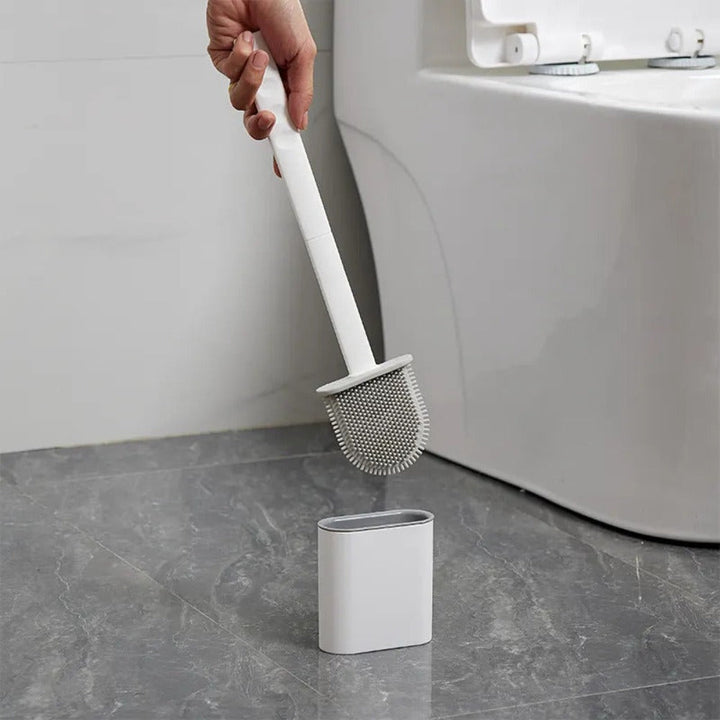 Roestvrije toiletreiniger, antislip siliconen borstel met houder