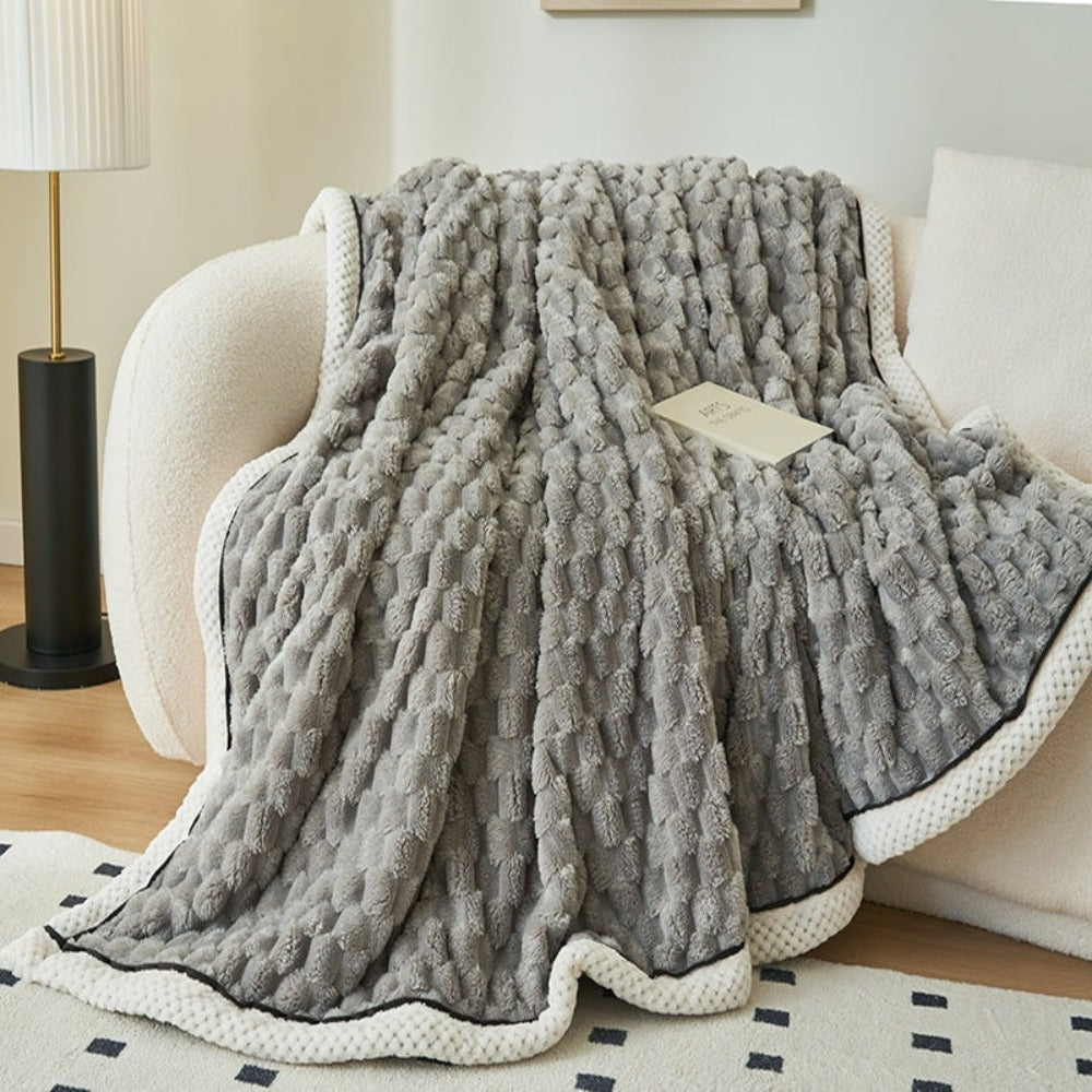 Cloud Cuddle deken, gezellige plaid met bubbeltextuur