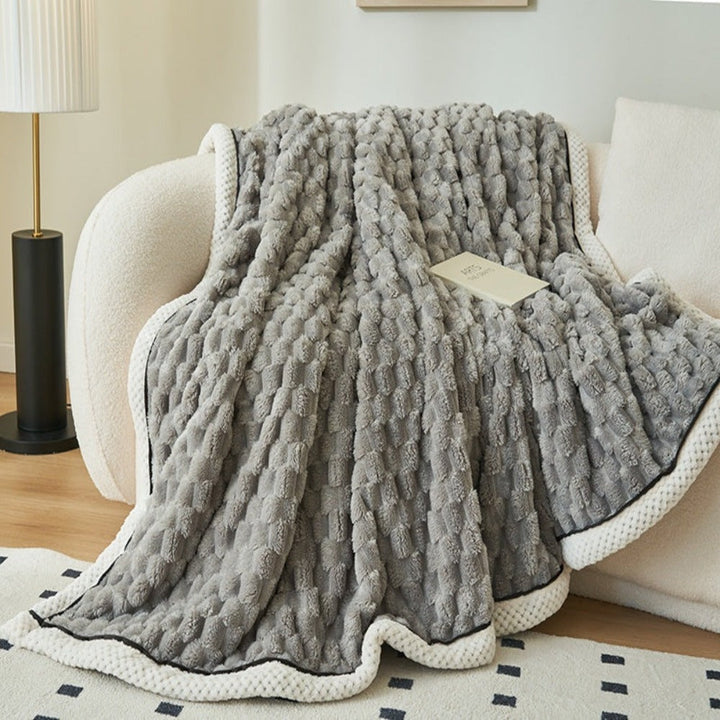 Cloud Cuddle deken, gezellige plaid met bubbeltextuur