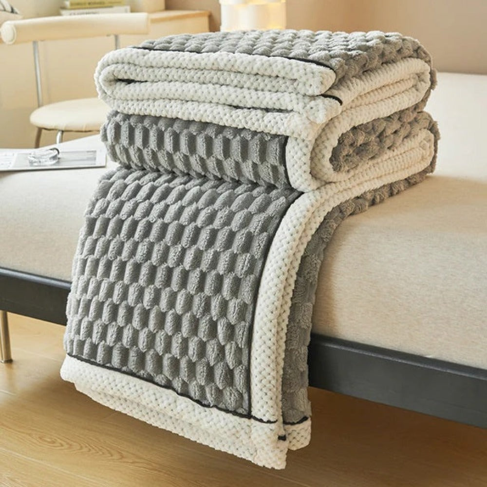 Cloud Cuddle deken, gezellige plaid met bubbeltextuur