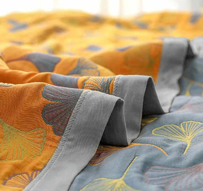 Decoratieve plaid geïnspireerd op de natuur voor in huis