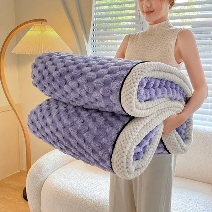 Cloud Cuddle deken, gezellige plaid met bubbeltextuur