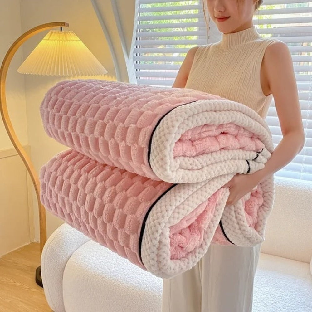 Cloud Cuddle deken, gezellige plaid met bubbeltextuur