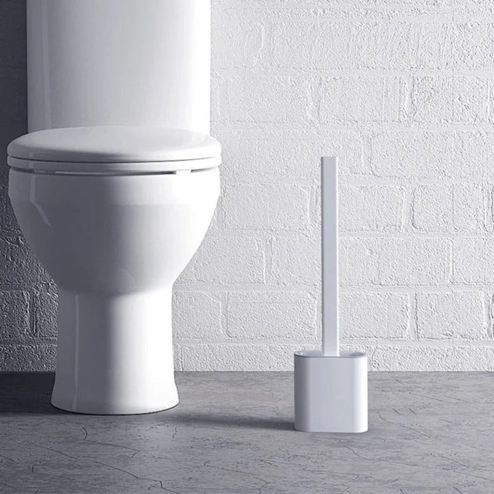 Roestvrije toiletreiniger, antislip siliconen borstel met houder