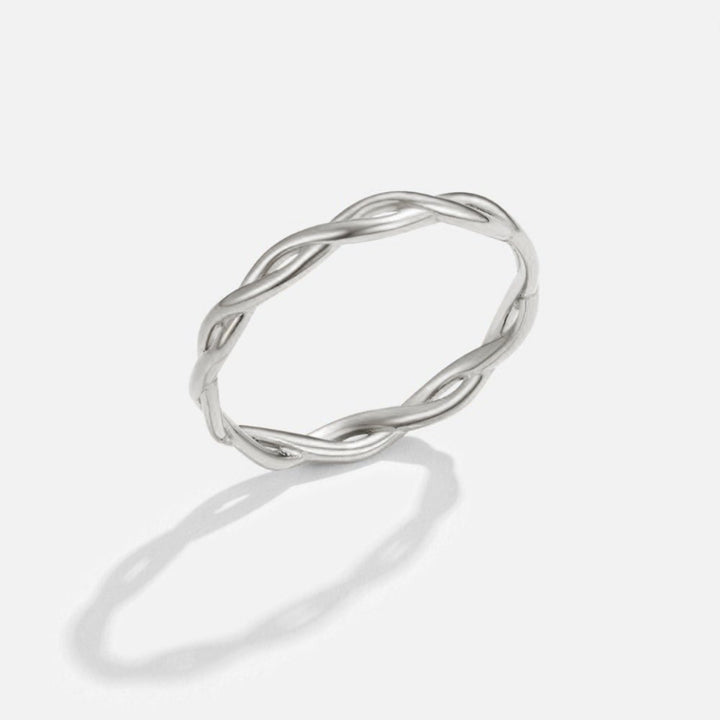 Eindeloze zilveren draai-ring