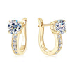 Gouden moissanite oorbellen