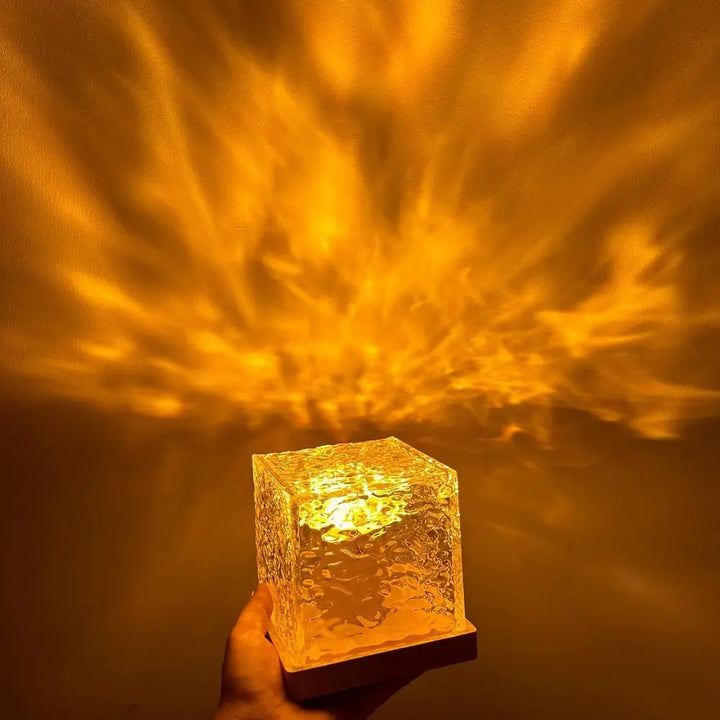 Aurora-kubuslamp, kleurwisselende LED met prismagloed