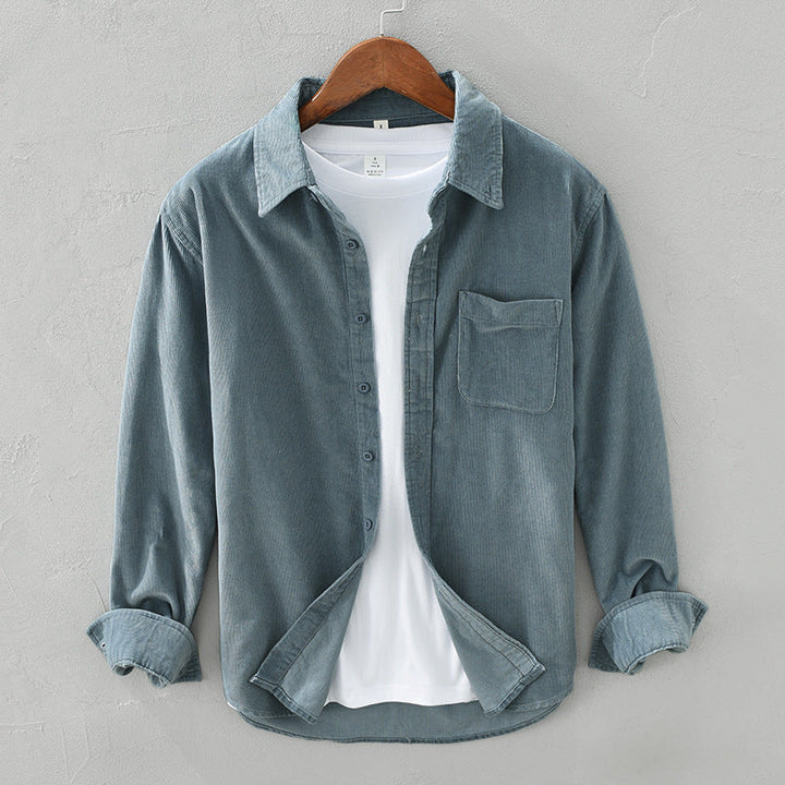Corduroy Herenoverhemd Met Lange Mouwen – Arvid