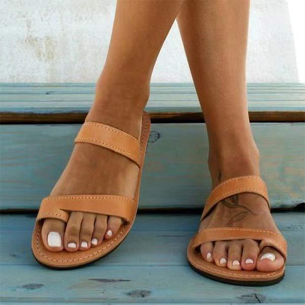 Vintage platte sandalen voor dames - Dina