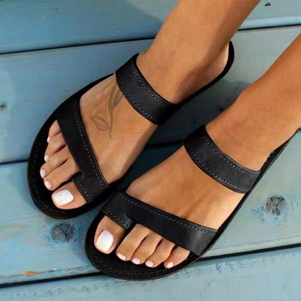 Vintage platte sandalen voor dames - Dina