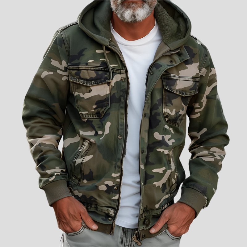 Herenjack met capuchon in camouflage-look – Bruno