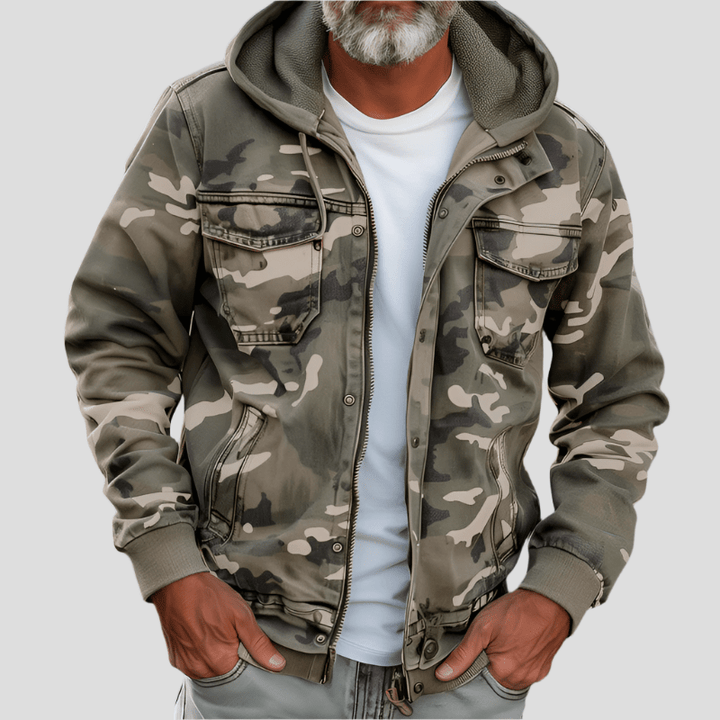 Herenjack met capuchon in camouflage-look – Bruno
