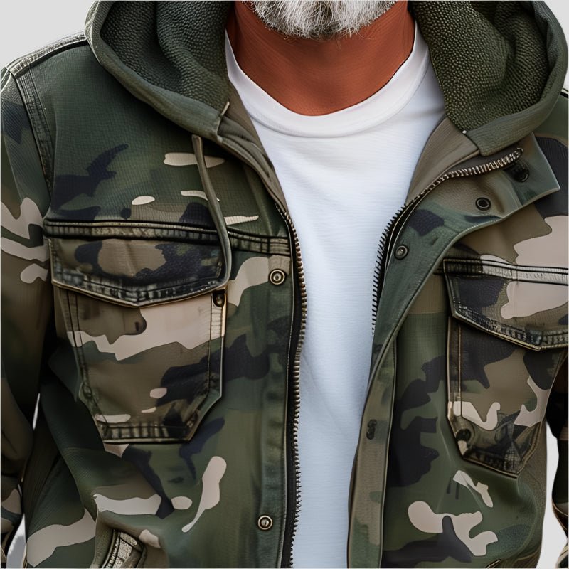 Herenjack met capuchon in camouflage-look – Bruno