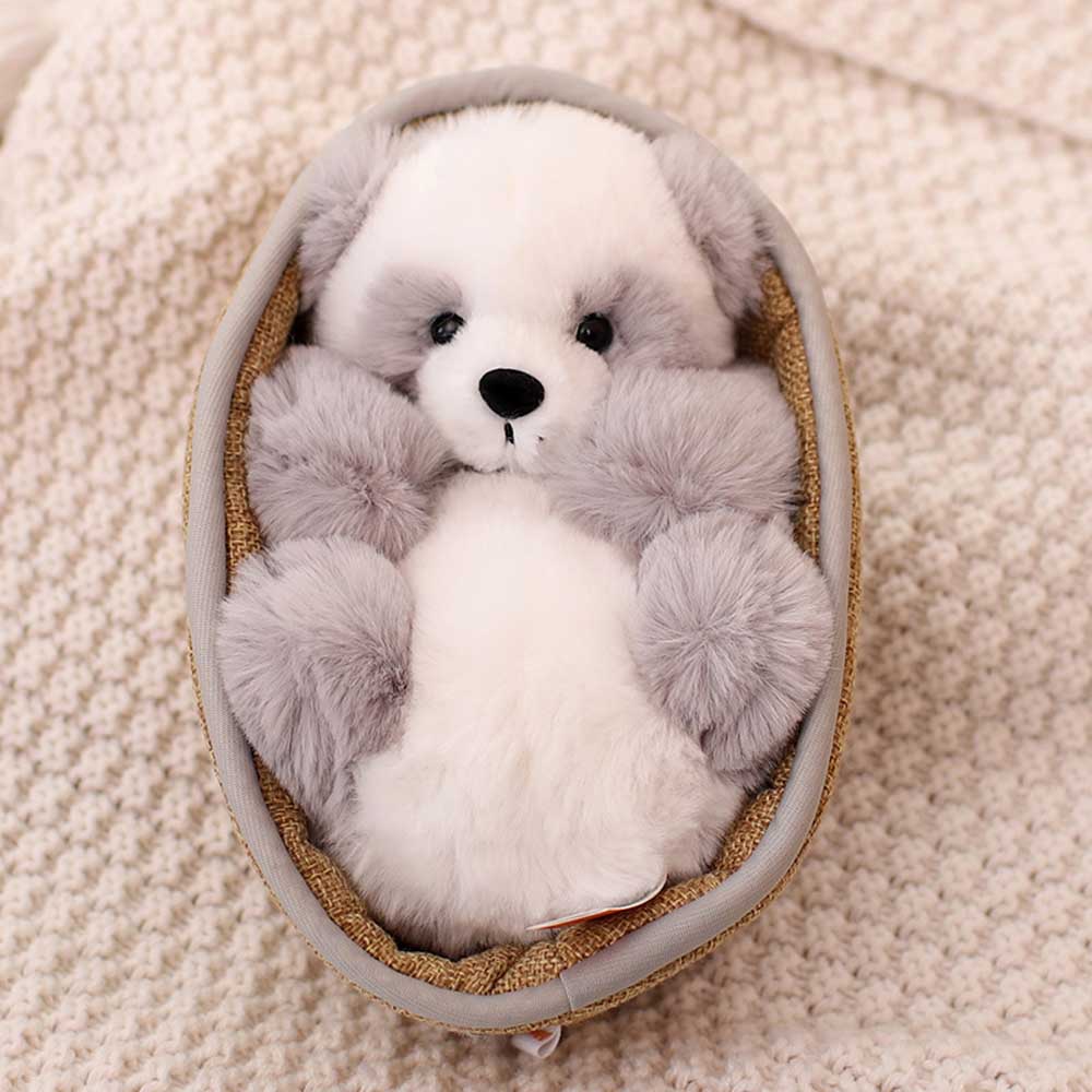 Pluche Panda met Uitneembaar Mandje – Zachte & Decoratieve Vulling – 20 cm