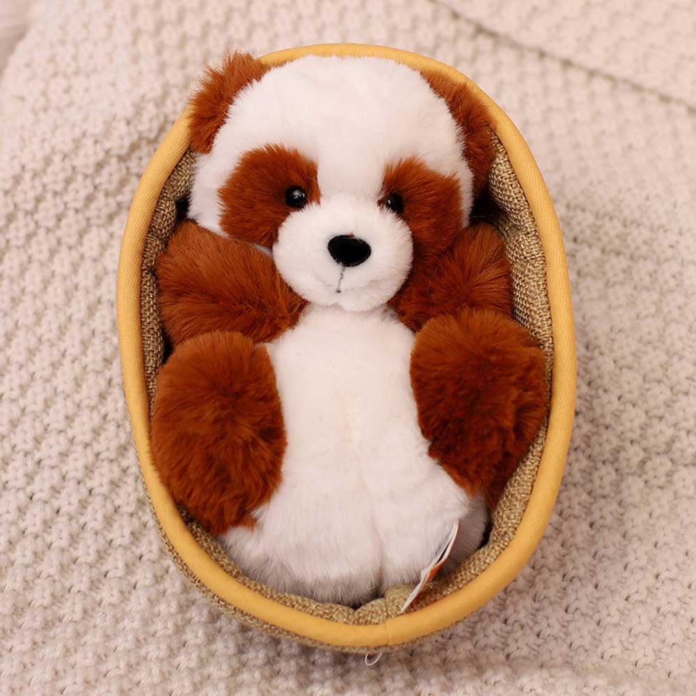 Pluche Panda met Uitneembaar Mandje – Zachte & Decoratieve Vulling – 20 cm