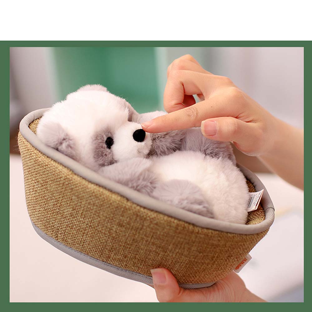 Pluche Panda met Uitneembaar Mandje – Zachte & Decoratieve Vulling – 20 cm