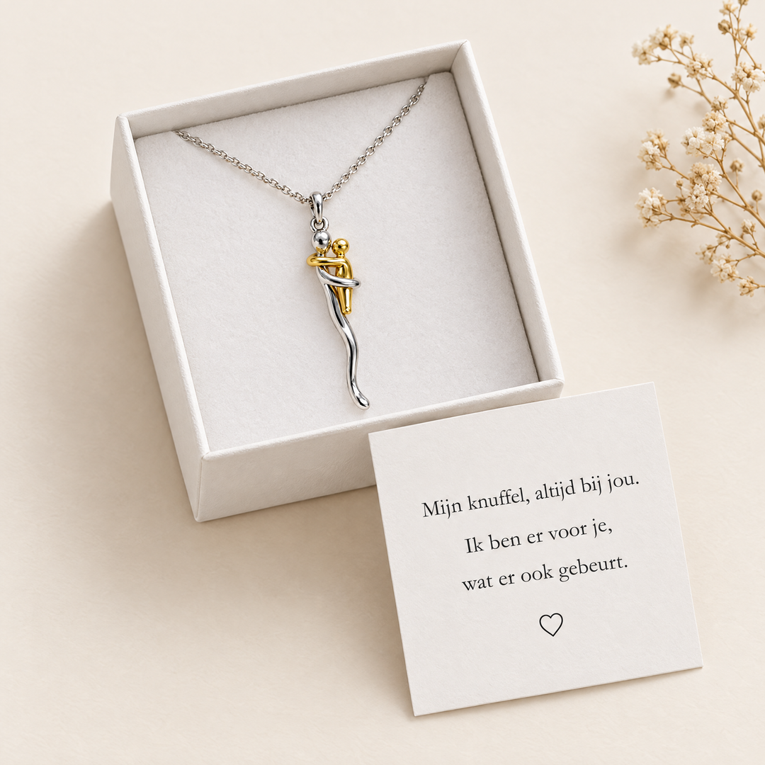 Hanger-ketting voor dochter of kleinkind in zilver- en goudkleur