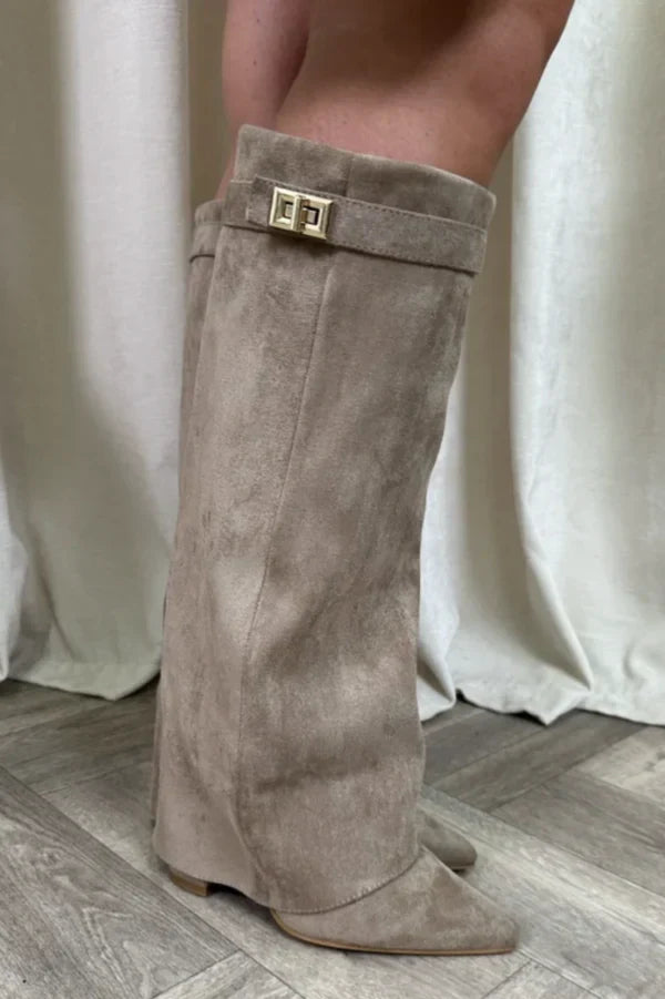 Elegante Dameslaarzen met Gespdetail