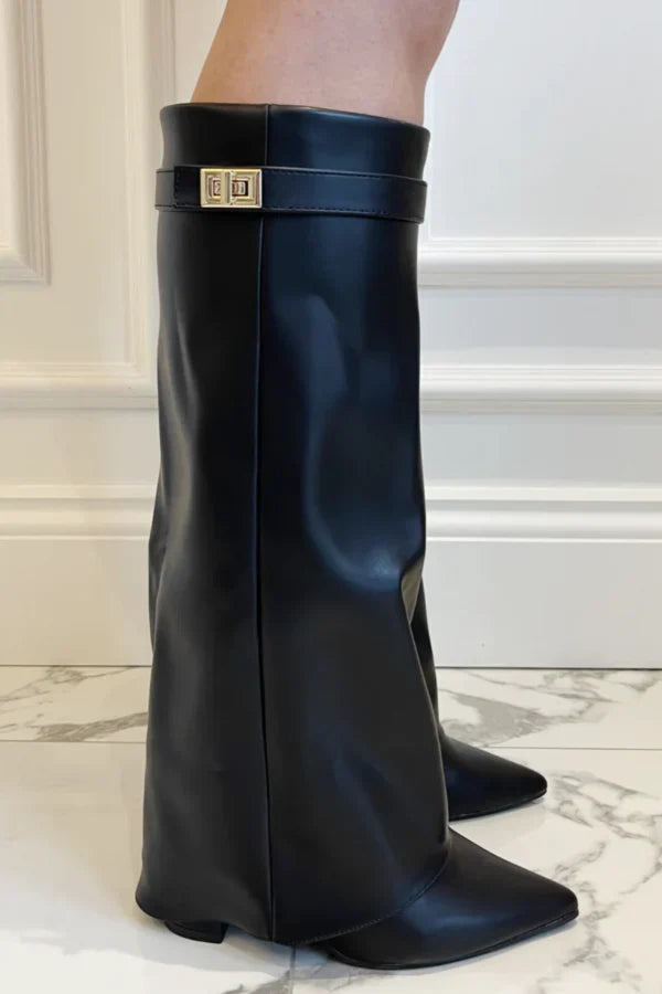 Elegante Dameslaarzen met Gespdetail