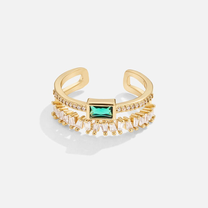 Zachte glans zirkonia ring