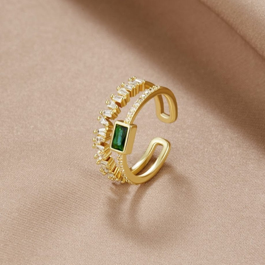 Zachte glans zirkonia ring