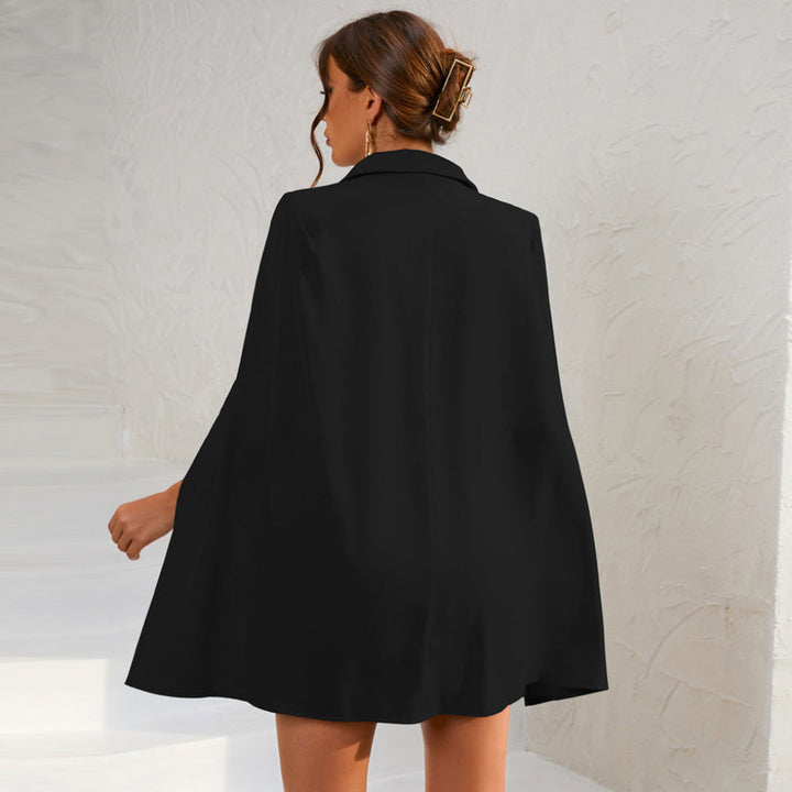 Blazer Jurk Met Cape En Riem Voor Vrouwen — afbeelding 5