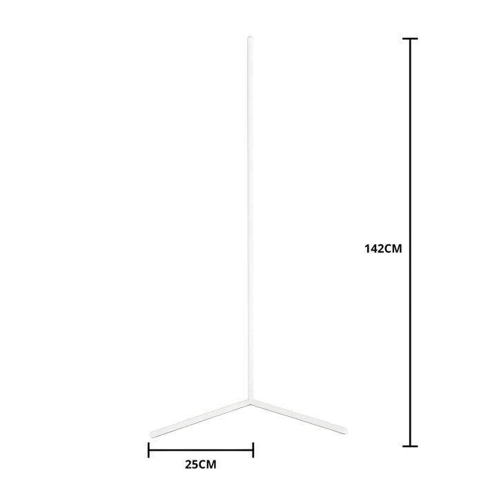 Led-hoekvloerlamp met afstandsbediening: dimbaar, modern design, indirect licht