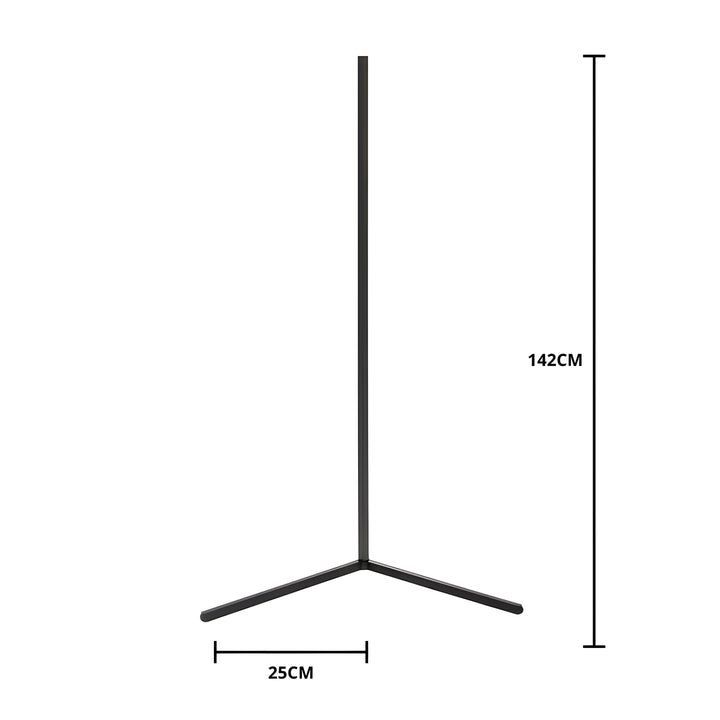 Led-hoekvloerlamp met afstandsbediening: dimbaar, modern design, indirect licht