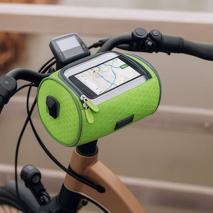 Fietsstuurtas met vak voor touchscreen-telefoon