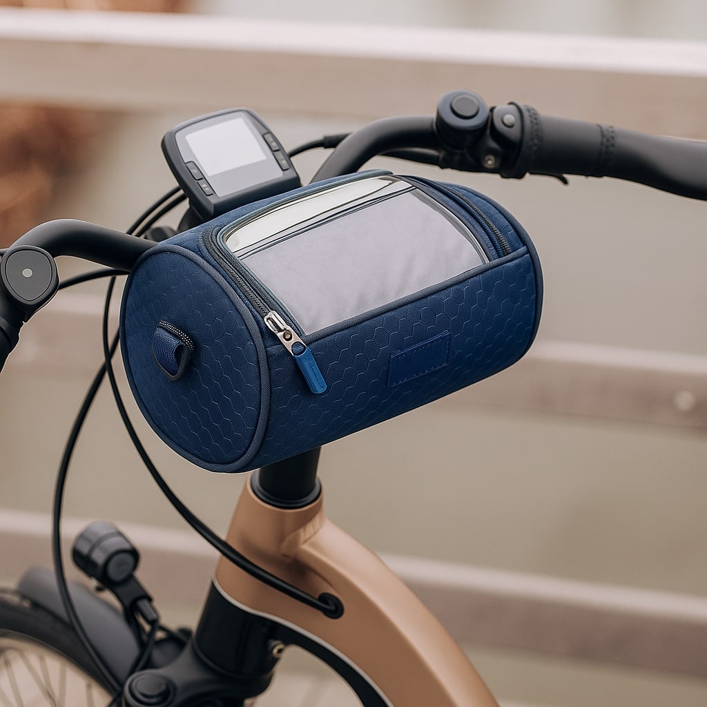 Fietsstuurtas met vak voor touchscreen-telefoon