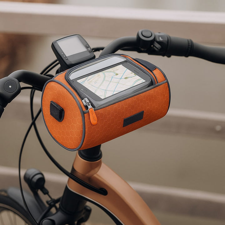 Fietsstuurtas met vak voor touchscreen-telefoon