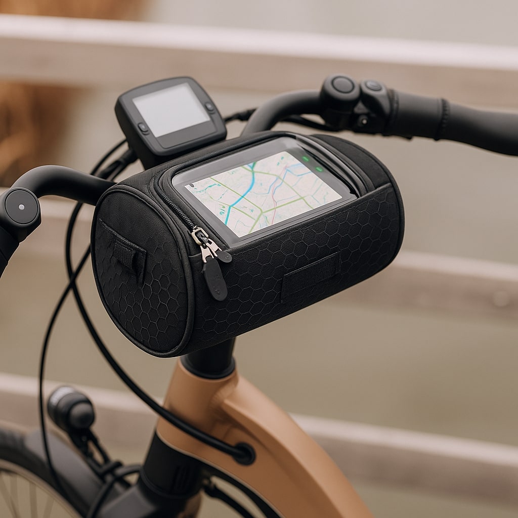 Fietsstuurtas met vak voor touchscreen-telefoon