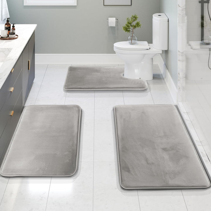 Hola –  3-delige fluwelen memory foam badmat set