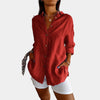 Luchtige dames Blouse van Katoen-Linnenmix met Comfortabele Pasvorm