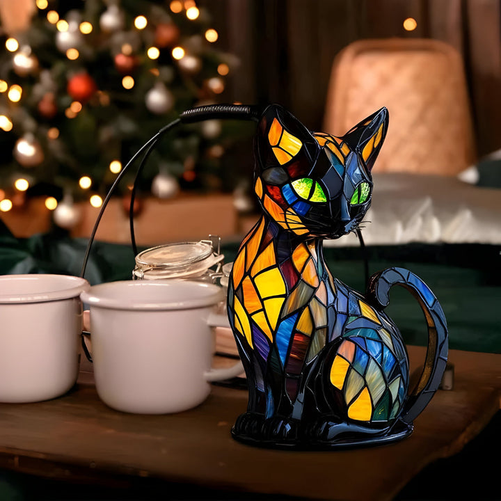 Tafellamp in kattenvorm, zachte kleurwisselende sfeerverlichting voor in huis
